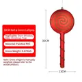 Christmas red and green PVC lollipop ornament 30x13cm for holiday tree decoration - 30CM Red & Green Lollipop