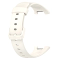 White silicone replacement strap for Xiaomi Band 7 Pro with classic buckle design - Resting White