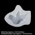Silikonform in Vogelform mit Blumenmuster für DIY-Harz- und Schokoladenhandwerk - 1# Fliegender Vogel / Transparent