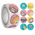 Self-adhesive 2.5cm round reward stickers with cute cartoon animals and good job text - Style A-442 Hand-drawn Animals