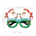 Occhiali di Natale con Babbo Natale e bastoncini di zucchero, cornice glitterata 17,5x11,5 cm - Babbo Natale dipinto