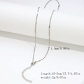 Minimalist silver stainless steel snake chain necklace with 1.5mm width and 45cm length - 1.5mm Sequin Curb Chain - Silver