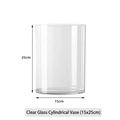 Transparent acrylic flower bucket 15cm diameter and 25cm height minimalist floral vase - Transparent Cylindrical Vase (15*25cm)