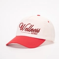 Zweifarbige Baseballkappe mit cremefarbener Krone, rotem Schirm und Wellness-Stickerei - Einheitsgröße / Off-White Geteiltes Rot