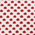 Lambswool fabric with red tufted polka dots for DIY Christmas apple bouquet crafts - White Red Heart / 1.5*0.5M