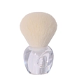 Brosse à poussière d'ongles avec poils beiges et poignée ergonomique transparente - Pommes En Sachet Dm-opp Avec Pinceau Transparent