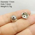 Detail von 11mm antiken silbernen Blumenperlenkappen für DIY Armbandschmuck - Stil 1