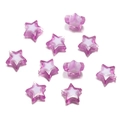 Macro detail of star-shaped acrylic beads in purple and white for DIY crafts - Light Purple
