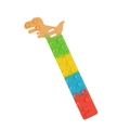 Braccialetto a ventosa dinosauro in silicone arcobaleno con bolle sensoriali - Dinosauro Blu Bianco Viola Rosa
