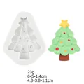Molde de silicona árbol de Navidad blanco con muestra de chocolate verde 4,8x3,8 - Estilo 3 (B468) / Gris