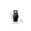 Graziosa statuina di orso nero in ceramica con dettaglio a mezzaluna, altezza 7 cm - Orso Nero