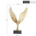 Modern gold eagle wing resin sculpture with black base for home decor, height 33cm - New Gold-Eagle Spreading Wings