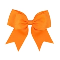Detailed macro view of orange grosgrain ribbon bow with neat swallowtail cut ends - Orange (9)