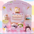 Pink piglet themed dessert blind box figures including cupcake and burger styles - Piggy Dessert House Series (M320)-Random 1PC