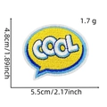Toppa ricamata 'COOL' a fumetto per forcine e decorazioni fai-da-te creative - COOL (2#)