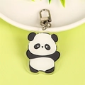 Simpatico portachiavi a forma di panda in acrilico con chiusura in argento - Portachiavi Panda (Palla Rosa)