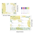 Detailed dimension chart for acrylic magnetic weekly planner and to-do list boards - TYU081 Combo Set (With 6 Pens)