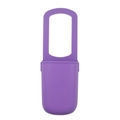 Portavasos de silicona morado para cochecito y bicicleta con asa integrada - Violeta Oscuro