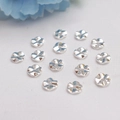 Separadores de flores barrocas en plata bañada en oro 14K con textura de onda irregular - 4mm / Plateado (Retención de Color)