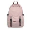 Mochila Oxford rosa claro impermeable para negocios y viaje con hebillas negras - Rosa