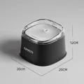 Fontana automatica per gatti bianca e nera con serbatoio dell'acqua trasparente - Nero e Bianco