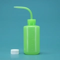 Green 250ml plastic wash bottle with curved long nozzle and molded scale for succulent care - 250ml (Green with Extra Cap)