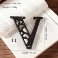 Vintage black cast iron letter V wall decor sign for DIY home and cafe door numbers - Letter V