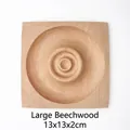 Large square beech wood coaster with concentric ripple design, size 13x13x2cm - Beech Bracelet Tray 13x13cm