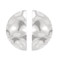 Orecchini a mezzaluna in argento lucido con trama martellata in stile minimalista - Semicerchio martellato argento (9490)