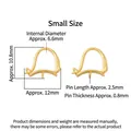 Small 12mm gold plated S925 silver hoop earring finding for DIY jewelry making - Small/1 Pair / Gold
