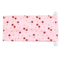 Pink dog cooling collar with cherry print and white adjustable drawstring buckle - Pink Cherry