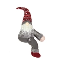 Rudolph Christmas gnome plush curtain tie with long red knitted hat and white beard - Red Hat