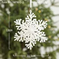 Fiocco di neve bianco glitterato cangiante per albero di Natale, largo 12 cm - Fiocco di neve 12cm / Bianco (Tipo B)
