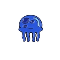 Simpatica spilla in smalto a forma di medusa blu in lega per camicie e zaini - Lega / Medusa Blu