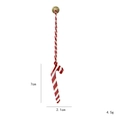 Red and white striped candy cane Christmas tree ornament made of metal enamel finish - Striped Candy Cane