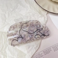 Dettaglio della molletta per capelli a forma di elefante in acetato viola cangiante - 11# Elefante Grigio Colorato