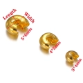 Gouden roestvrijstalen knijpkraalverbergers in 5x6mm, 4x5mm en 3x4mm voor DIY-sieraden - 5*6mm / Goud