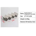 Brushed 304 stainless steel taco holder with 3-4 slots in a wavy folded metal structure - 27x10x5.5cm (3-4 Slots Iron Plate Style)