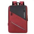 Zaino business da uomo per laptop rosso e nero con porta di ricarica USB integrata - Rosso