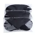 Three-piece set of black blackout sleeping eye masks in individual hygiene packaging - Black 3PCS Set