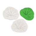 Stampo in silicone a forma di foglia di loto con venature dettagliate per pasta di zucchero - Grigio 17-855 (Foglia di Loto Grande)