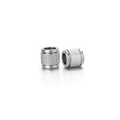 Cylindrical silver stainless steel spacer bead with vertical stripe texture for jewelry DIY - 8x8x5mm Vertical Stripe Barrel / Steel