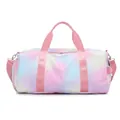 Sac de voyage étanche avec dégradé arc-en-ciel pastel et bandoulière rose chic - Arc-en-ciel