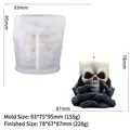 DIY gothic skull hand silicone mold for candle making, skeleton death grip design - Death Grip GJ-158
