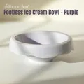 Cuenco para gatos de cerámica lavanda sin soporte con borde ondulado y acabado liso - Cuenco de Helado (Sin Soporte) Púrpura