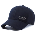 Dark blue baseball cap with sports embroidery featuring a classic six-panel design - Embroidery Sports Blue