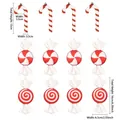 Set of 12 red and white candy cane ornaments for Christmas tree decoration - Assorted Styles Set