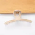 Elegante pinza para el cabello grande con acabado de veta de madera clara y diseño de lazo - Grano de Madera Gris (D8-2-16)