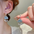 Blue Cloud Crystal Pendant (9# Silver Pin)