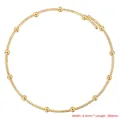 Dettaglio della collana a sfere dorate lucide da 6mm con lunghezza totale di 380mm - Choker con Perle Dorate VL558
